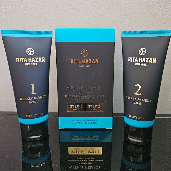 RITA HAZAN WEEKLY REMEDY TREATMENT-STEP 1 TREAT IT+STEP 2 SEAL IT-2 oz/59ml EACH - Picture 1 of 10